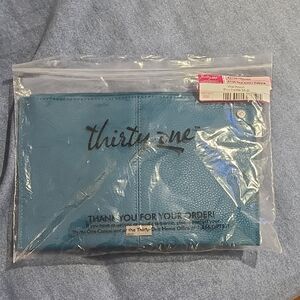 Thirty-One Blue Textured Clutch